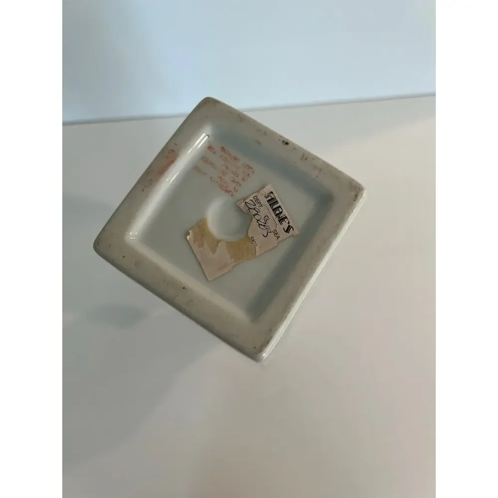 Vintage Large Chinoiserie Porcelain Botanic Garden Floral Butterflies Vase JL - Picture 6 of 11